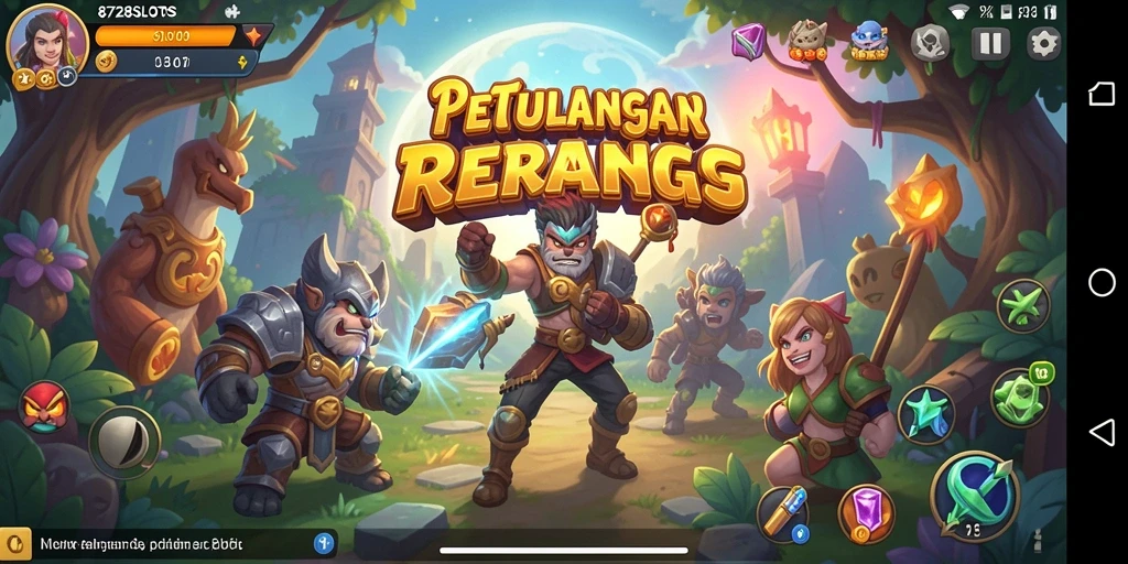 Tampilan menarik dari gameplay RPG dalam 8728SLOTS.