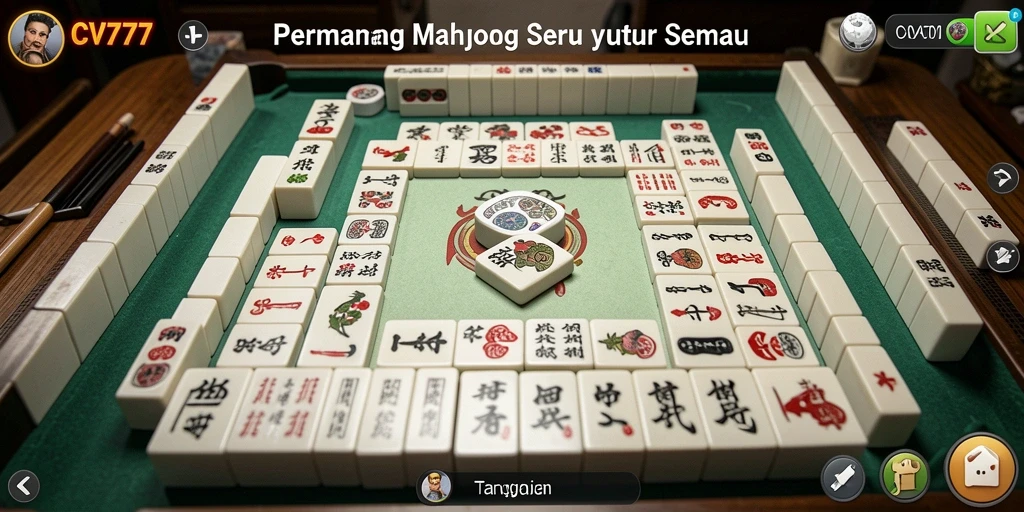 Screenshot gameplay Mahjong CV777 yang menampilkan tantangan seru.
