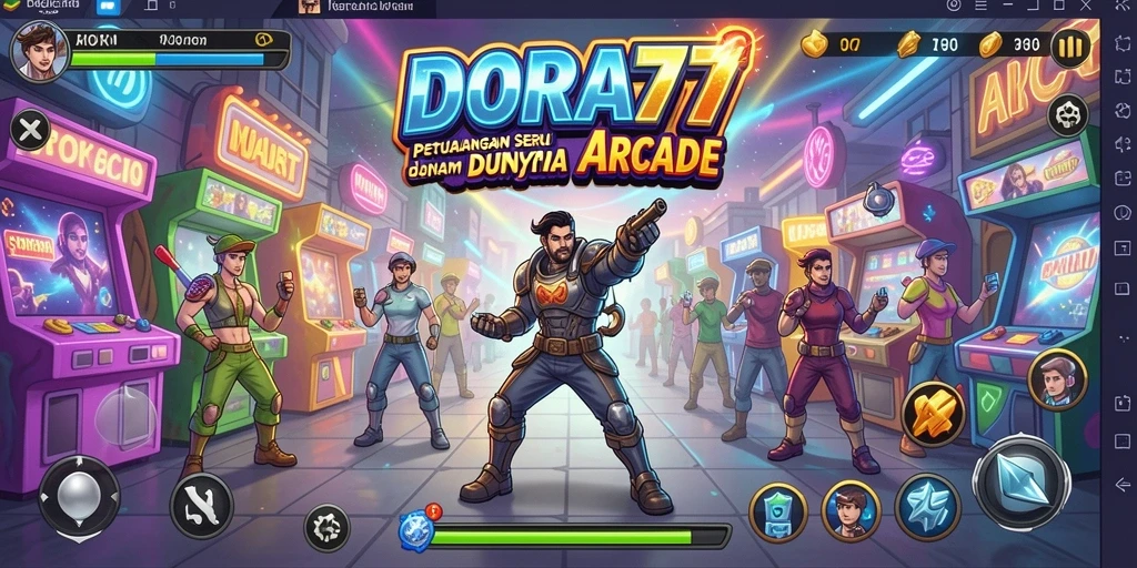 Tangkapan layar DORA77 menampilkan aksi seru gameplay Arcade.