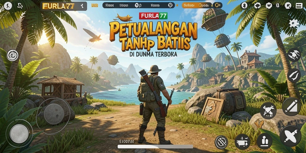 Tampilan gameplay FURLA77 yang menakjubkan di dunia terbuka.