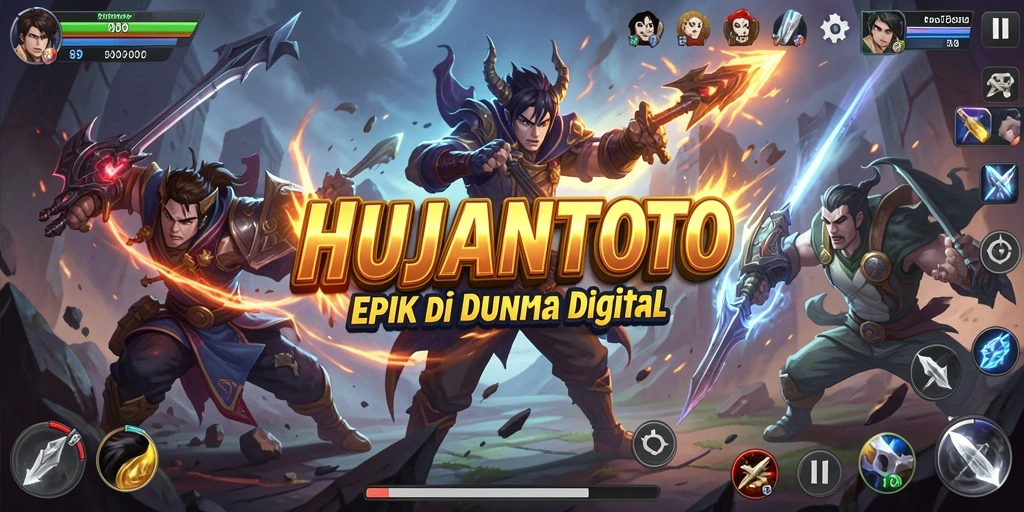 Tangkapan layar dari aksi pertarungan seru dalam HUJANTOTO.