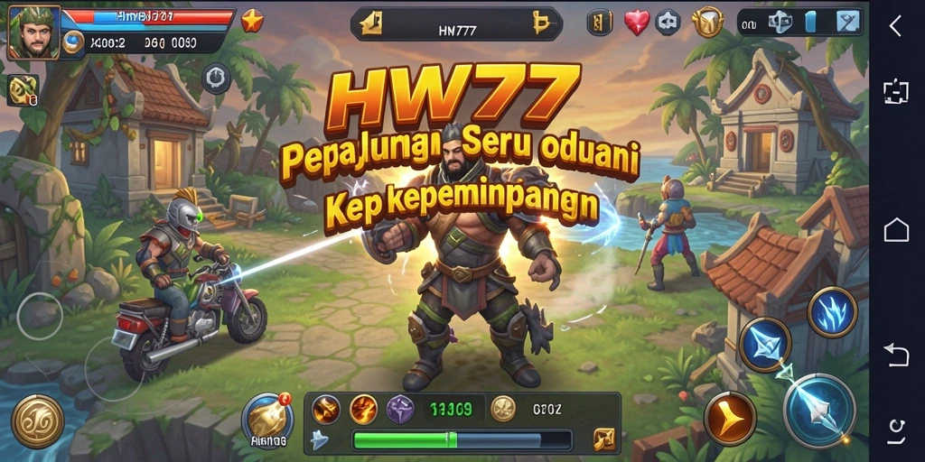 Tangkapan layar game HW777 menampilkan aksi pertempuran strategis yang mendebarkan.