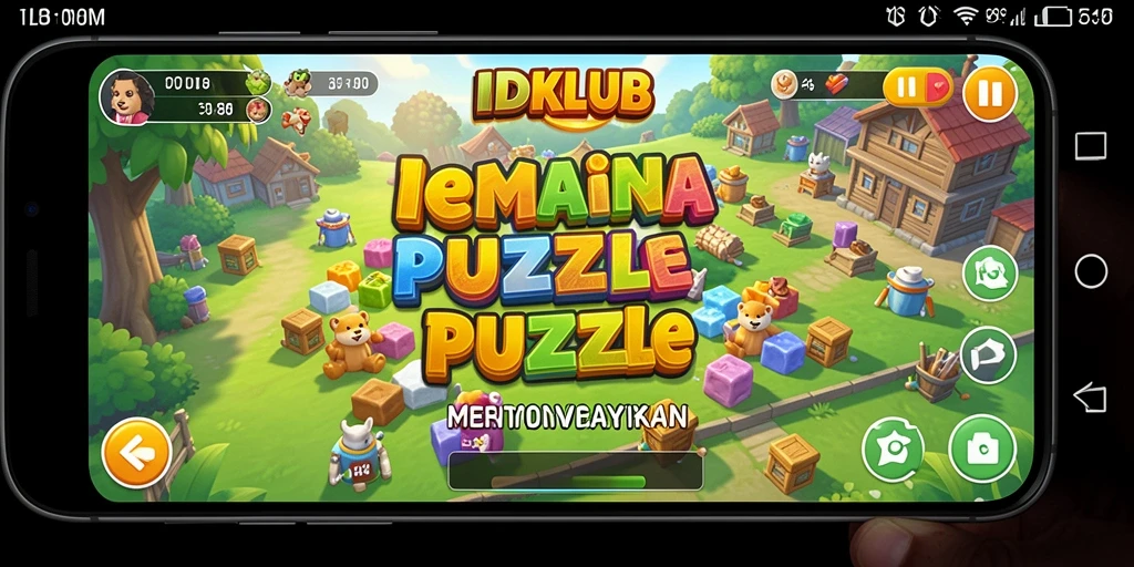 Ilustrasi gameplay IDKLUB yang menonjolkan teka-teki menarik.
