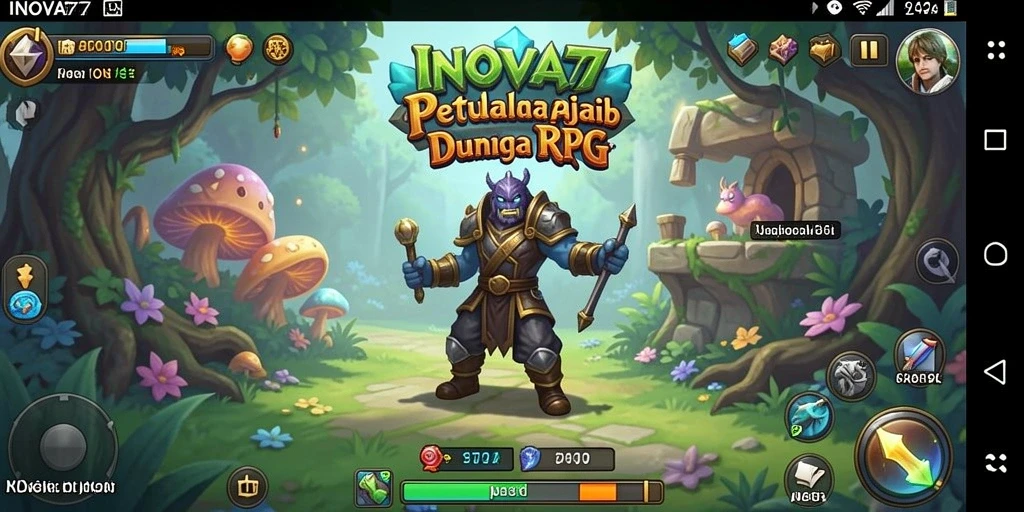 Tampilan gameplay menarik dan epik dari INOVA77 di dunia RPG.