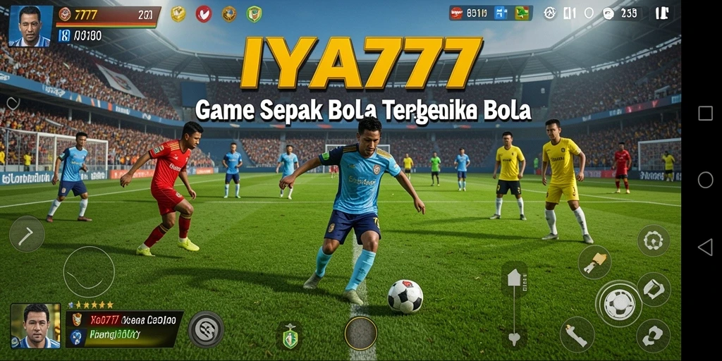 Tampilan gameplay seru di lapangan sepak bola.
