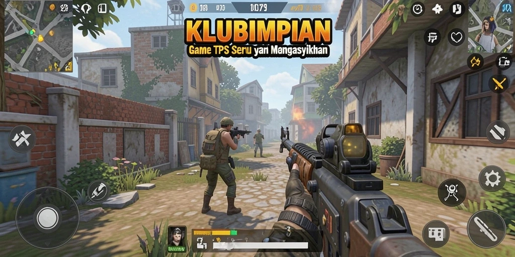 Tampilan gameplay seru dari KLUBIMPIAN dengan aksi TPS yang mendebarkan.