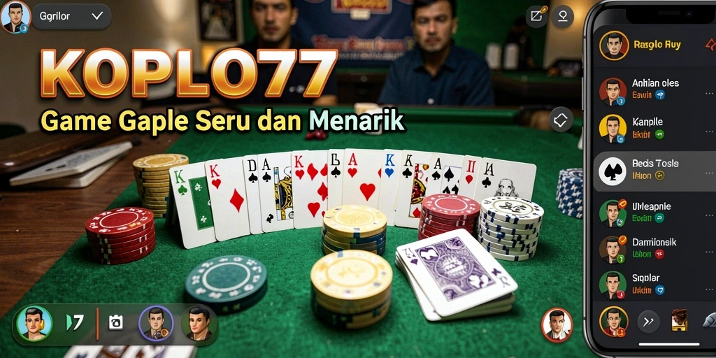 Screenshot gameplay KOPLO77 yang menunjukkan keseruan permainan Gaple.