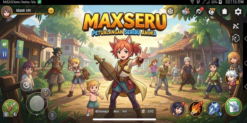 Tampilan gameplay seru dalam dunia Anime yang memukau.