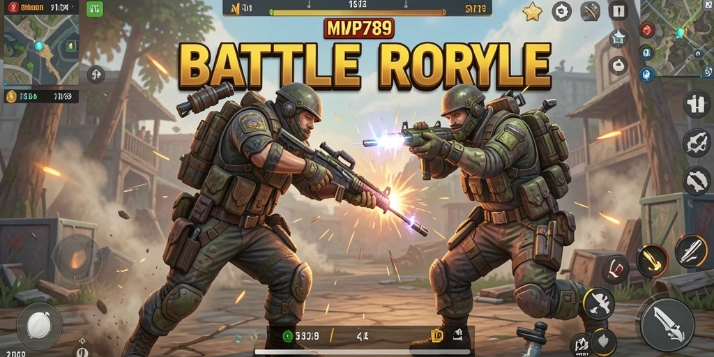 Tangkapan layar dari gameplay intens <strong>MVP789</strong> dalam mode Battle Royale.