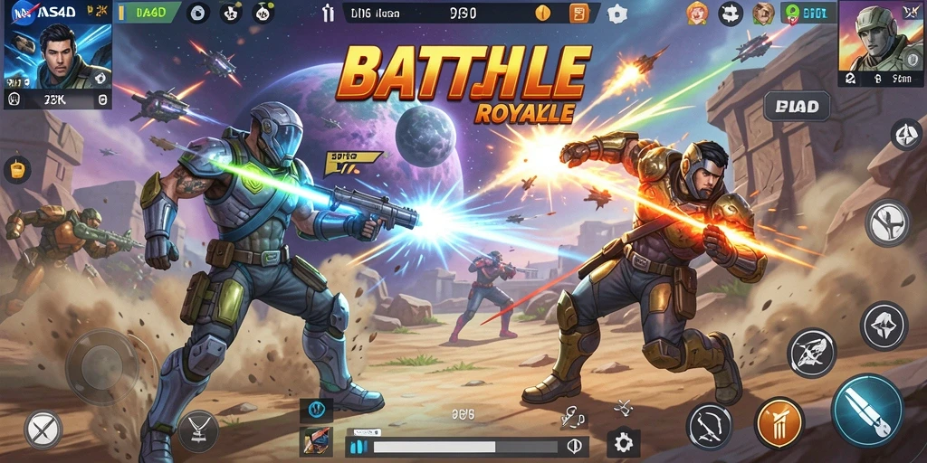 Tangkapan layar utama NASA4D dengan aksi Battle Royale yang mendebarkan.