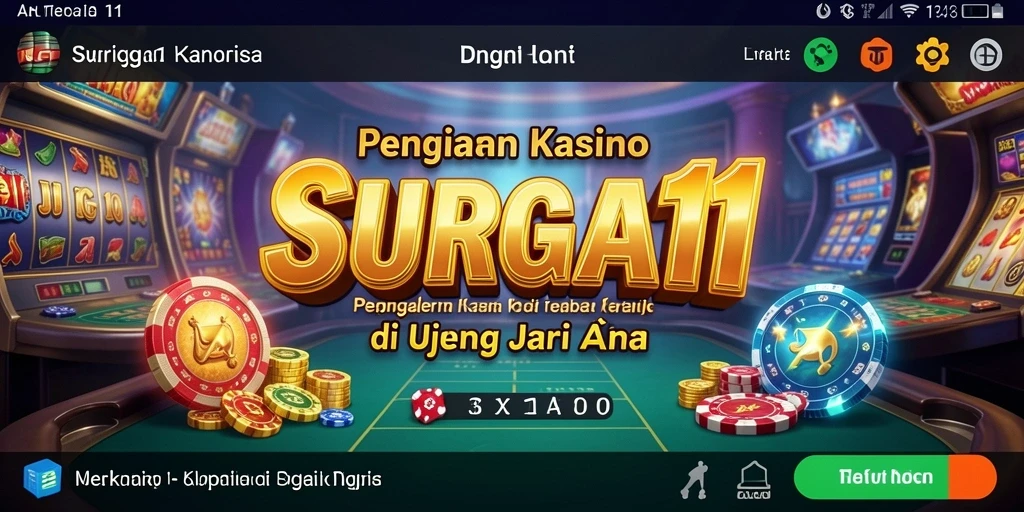 Screenshot dari gameplay SURGA11 menampilkan aksi kasino yang mendebarkan.