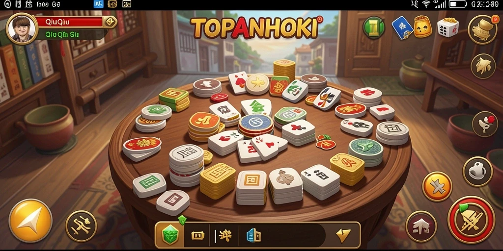 Screenshot gameplay QiuQiu dari TOPANHOKI yang menarik.