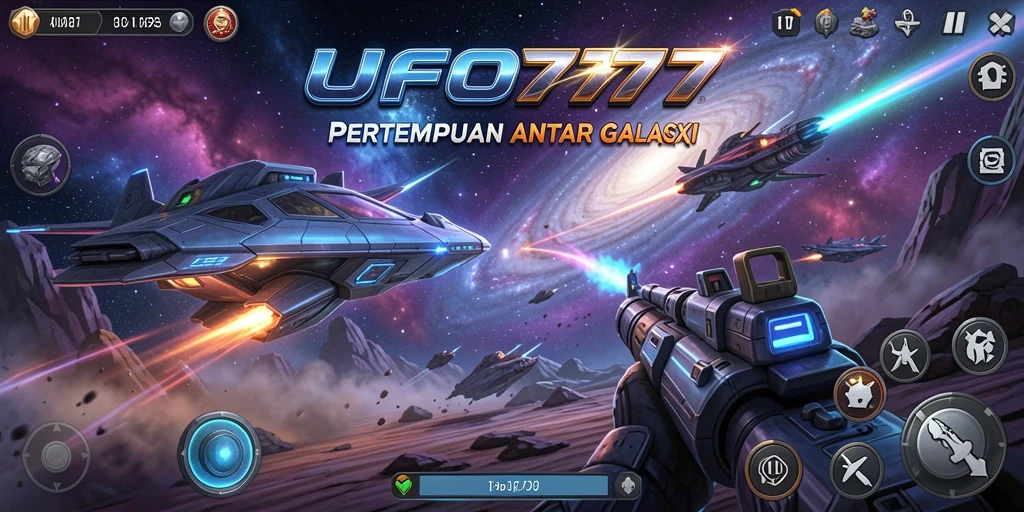 Gameplay intens dan seru di <strong>UFO777</strong> dengan pertempuran luar angkasa.