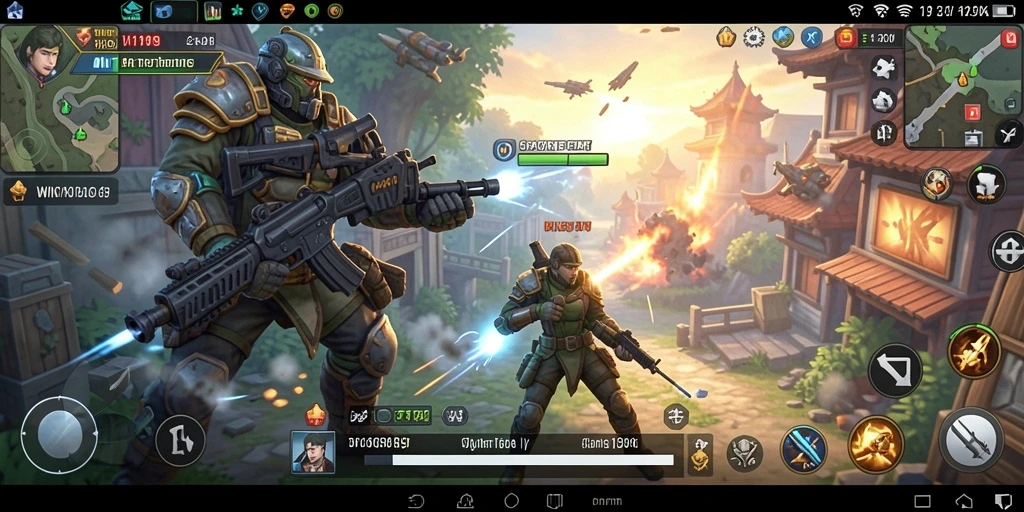 Tangkapan layar gameplay <strong>WIN199</strong> menunjukkan pertempuran strategis yang mendebarkan.